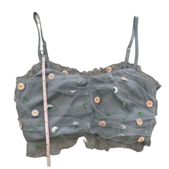 LE LIS Collection Gray Floral Top (Small) and Skirt (Medium) Set Festival - Picture 11 of 12